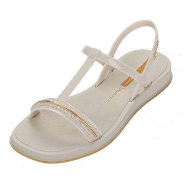 Imagem de Sandalia Feminina Conforto Elegante Dia a Dia Glow Ipanema, Off white,