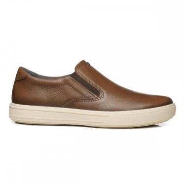 Imagem de Sapatenis Pegada 11150901 Slip On Masculino, Marrom, 40