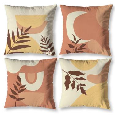 Imagem de Kit 4 Capas Almofada 40cm X 40cm Zíper Invisível Decorativa Moderna Es