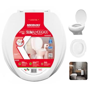 Imagem de Tampa Pra Vaso Sanitário Almofadado Compátivel Com Deca Oval 1.6gpf 6.0lpf (Branco)