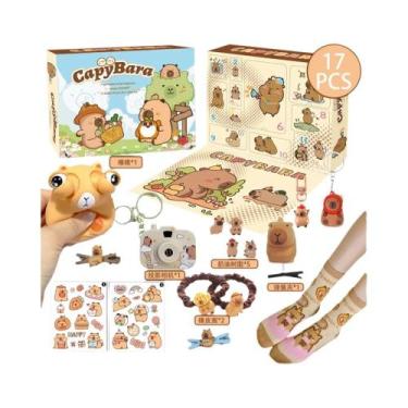 Imagem de Calendário Do Advento De Natal Para Crianças Com Tema De Capivara, Cai