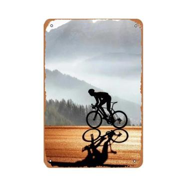 Imagem de Placa De Metal Vintage Com Tema De Ciclismo, Pintura Em Ferro Para Dec