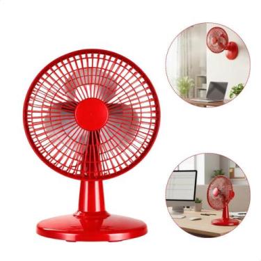 Imagem de Mini Ventilador Turbo 20cm 127V Portátil Silencioso Potente Compacto -