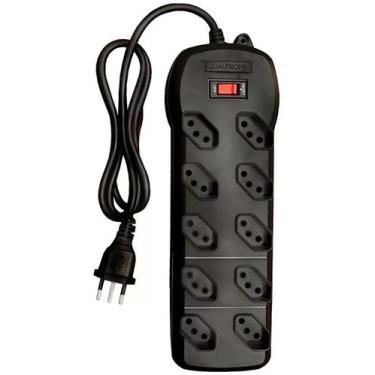 Imagem de Filtro De Linha Qualitronix 10 Tomadas Bivolt Preto - Qfl10