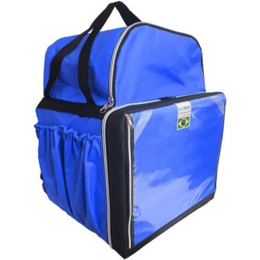 Imagem de Mochila Bag Térmica Bolsão Reforçado 45litros - Isopor laminado - Azul