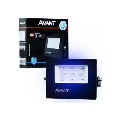 Imagem de Refletor Led Luz Azul Slim10 10w Prova Dágua Bivolt Avant