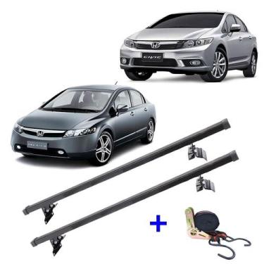 Imagem de Rack De Teto Bagageiro Honda Civic 2006 Até 2014 + 1 Cinta