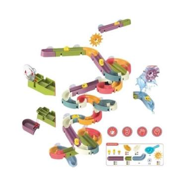 Imagem de Banheira De Bebê DIY Com Pista De Escorregador, Brinquedos De Sucção, 