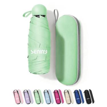 Imagem de Guarda-chuva mini portátil dobrável Seniny com proteção UV 18 cm
