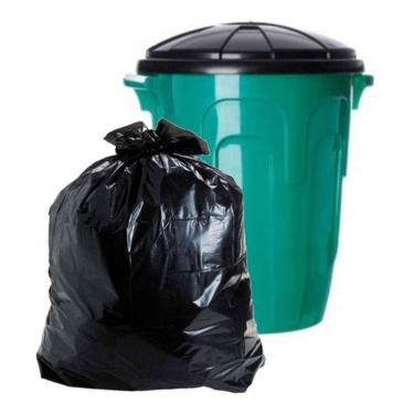 Imagem de Saco para Lixo Saco Lixo Preto 200 Litros Reforçado Uso Profissional Pacote 5 kg Higipack