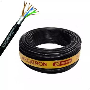 Imagem de Cabo De Rede Blindado Cat5E 100M Dupla Capa Cobre Megatron