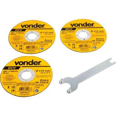 Imagem de Esmerilhadeira Lixadeira Angular Profissional C/ Discos 220V - Vonder,