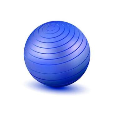 Imagem de Bola Inflável Suíça De Pilates Exercício Yoga Azul 55cm - western