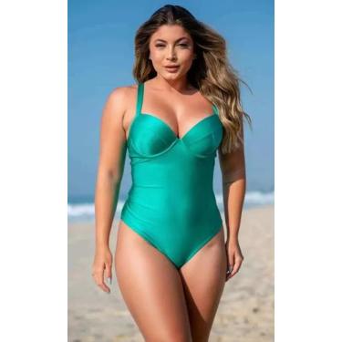 Imagem de Maiô de Praia Feminino Maiô Modelador Meia Taça com Bojo e Fio Duplo C