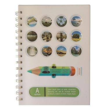 Imagem de Agenda Planner Caderno Caderneta A5 Paisagens Espiral Dupla Folhas Pau