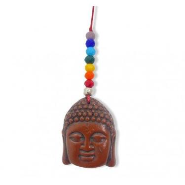 Imagem de Feg Shui Buda Marrom Para Pendurar Contas 7 Cores 45 MM - Lua Mistica