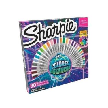Imagem de Caneta Marcador Permanente Sharpie Colors Cósmicos 30 Unid