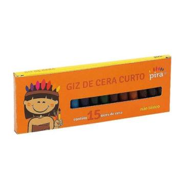 Imagem de Giz de cera curto 15 cores Piratininga