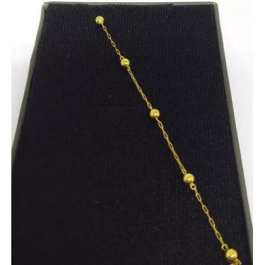 Imagem de Pulseira Feminina Com Bolas 4mm Em Ouro 18k - GIFT