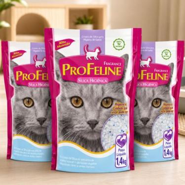 Imagem de Silica Higienica Natural 1,4kg Tradicional Areia Gato Pet - - PRO