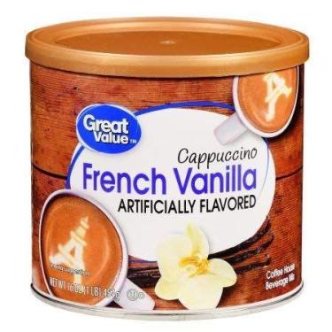 Imagem de Mistura para Bebida de Cappuccino Great Value Baunilha Francesa 454 g 