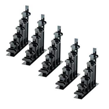 Imagem de Kit 5 Porta Óculos Escadinha Expositor Acrílico Para Vitrine Preto - I