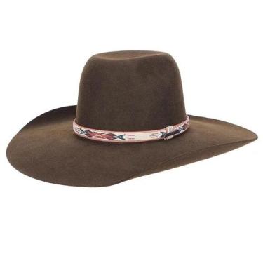 Imagem de Chapéu de Feltro Marrom Aba Larga Texas Diamond 23208, 55