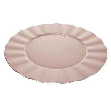 Imagem de Sousplast Ondule 33cm Dourado Plástico - Wolff