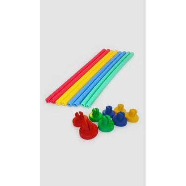 Imagem de Kit 8 Isotubos 1,30m e 8 Ponteiras Pula Pula Colorido - Congratulation