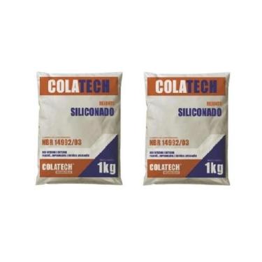 Imagem de Kit 2unid Rejunte Siliconado Camurca 1kg Colatech