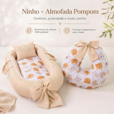 Imagem de Almofada Amamentação com Ninho Redutor Para Bebê Menina Menino - Maria