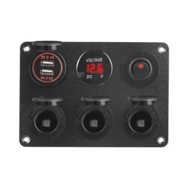 Imagem de Adaptador De Energia Automotivo 24V 12V Com 3 Portas Para Acendedor De