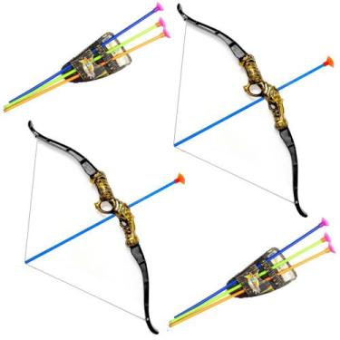 Imagem de Kit Com 2 Arminhas De Brinquedo Arco E Flecha Com Dardos E Tiro Ao Alv