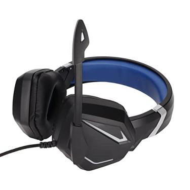 Imagem de Fone de ouvido para jogos com fio, almofadas de espuma de memória RGB fone de ouvido de 2 m Cabo Isolamento acústico à prova de suor com microfone para celular para Xbox