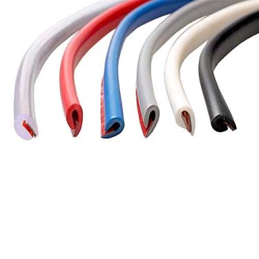 Imagem de ESUPPORT 16ft 5M em forma de U moldagem de porta de carro borracha protetor de arranhões Strip Edge Guard selo transparente