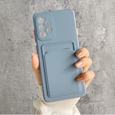 Imagem de Porta-cartão carteira capa soft coverphone para samsung a72 a32 a12 a52 a51 a71 nota 20 ultra note10 m12 m31s s20 s21 plus ultra, cinza, para samsung s30 ultra