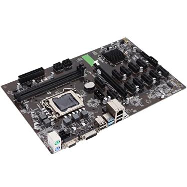 Imagem de PUSOKEI Placa mãe B250 BTC CPU Miner, placas-mãe para computador LGA 1151 DDR4 para B250, DDR4 2133/2400/2666MHZ, PCIE 4.0/USB3.0/SATA 3.0/DVI/COM/VGA/RJ45