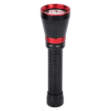 Imagem de Lanterna de mergulho, lanterna de mergulho profissional de led à prova d'água para mergulho ao ar livre para mergulho subaquático para mergulho noturno(vermelho)