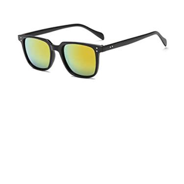 Imagem de Óculos de Sol Leopardo Verde Escuro Quadrado Homem Condução Óculos Masculino Óculos de Sol Designer Pesca Viagem Vintage Óculos De Sol, Laranja Preto, China