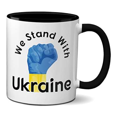 Imagem de Caneca Estamos Com A Ucrânia We Stand With Ukraine (Preta)