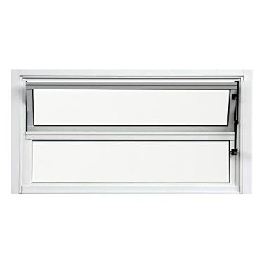 Imagem de Janela de Alumínio Basculante 40c100cm Linha Plus Lux Esquadrias Branco