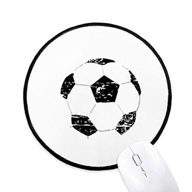 Imagem de Tapete de mouse de futebol preto simples para computador com padrão de futebol americano