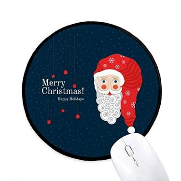 Imagem de DIYthinker Tapete de mouse Merry mas Papai Noel desktop escritório tapete redondo para computador