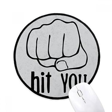 Imagem de Mouse pad com punho preto personalizado com padrão de gestos para computador