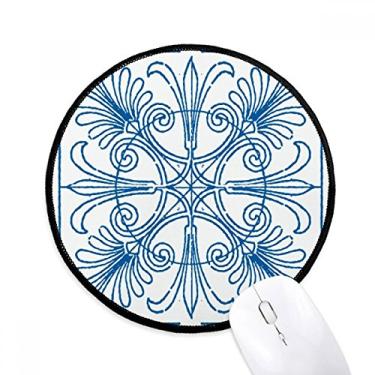 Imagem de Tapete de mouse com estampa decorativa estilo Talavera azul para computador