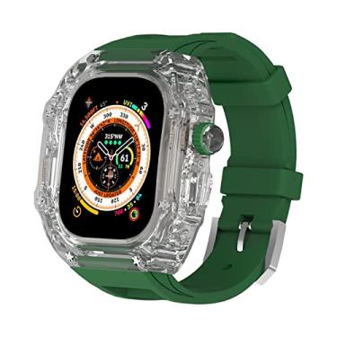 Imagem de MAALYA Urban Sport MOD Kit para Apple Watch Ultra 49mm Série 8 7 6 5 4 SE Pulseira Leve Resistente Capa Protetora 44mm 45mm 49MM (Cor: E, Tamanho: Ultra 49mm)