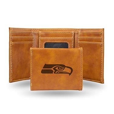 Imagem de NFL Rico Industries Carteira com três dobras gravadas a laser, Seattle Seahawks, 8 x 10 cm