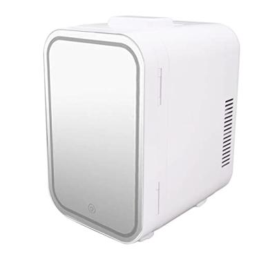 Imagem de Asixxsix Mini Geladeira Silencioso, Regulável, LED Espelhado, Beleza, Refrigerador e Aquecedor Elétrico Portátil de 8L, Ideal para Alimentos, Bebidas, Beleza e Maquiagem, Quarto, Carro, Escritório