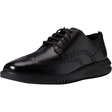 Imagem de Cole Haan Oxford masculino original Grand Shortwing, Couro preto/preto, 42