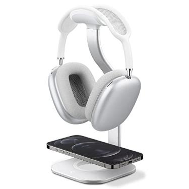 Imagem de Spigen S380 (MagFit) Projetada para Airpods Max Suporte/Sonos Ace/Bose/Beats/Sony/Sennheiser [Carregador não incluso] Suporte Universal para Fone de Ouvido - Prata